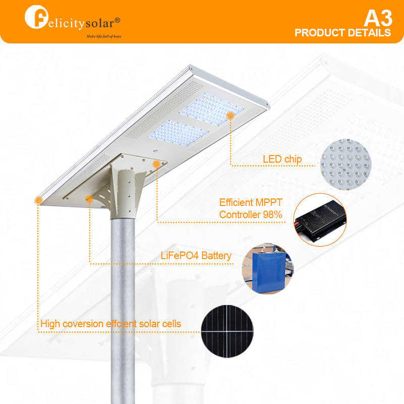 All in one solar street light