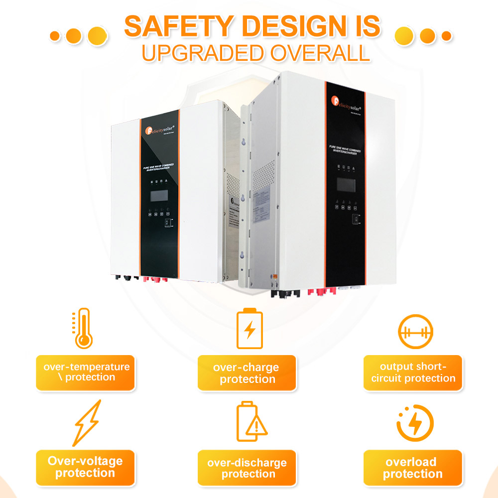 7.5KVA 48V 50/60HZ Compatible Bypass Off Grid Inverter With Lcd Screen
